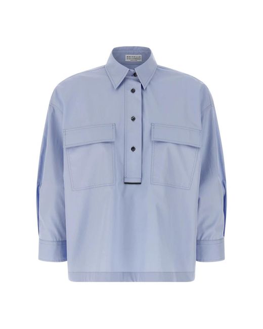Brunello Cucinelli Blue Shirts
