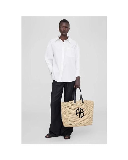 Anine Bing Metallic Shopping Bags