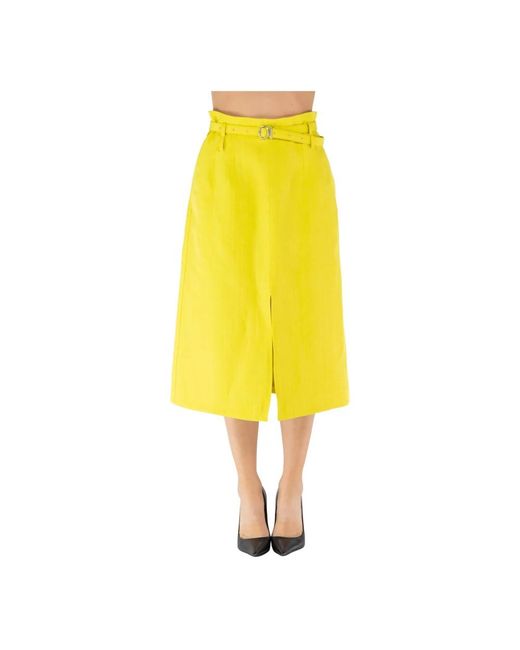 Jil Sander Yellow Midi Skirts