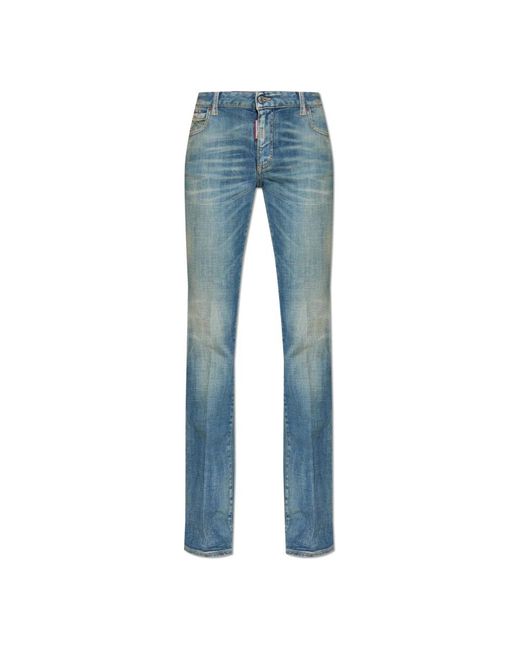 DSquared² Jeans ,Blauw ,Denim Medium Taille Flare Jeans in het Blue