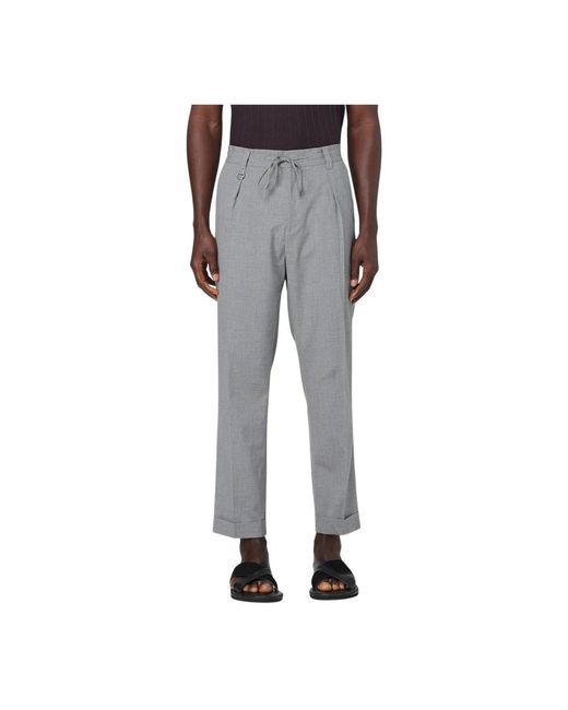 Straight Trousers Paolo Pecora de hombre de color Gray