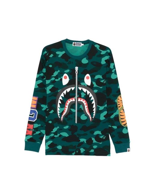 A Bathing Ape Green Sweatshirts for men
