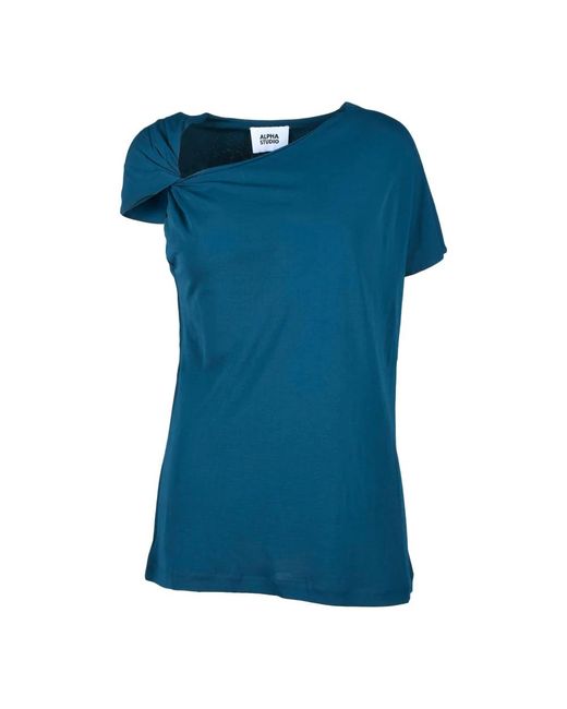 Top in viscosa di Alpha Studio in Blue