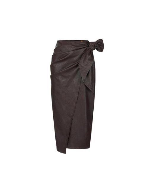 Elisabetta Franchi Brown Leather Skirts