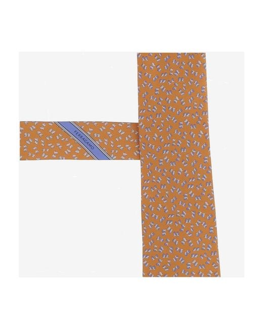 Ties Ferragamo de hombre de color White