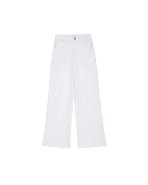 Trousers > wide trousers FRAME en coloris White