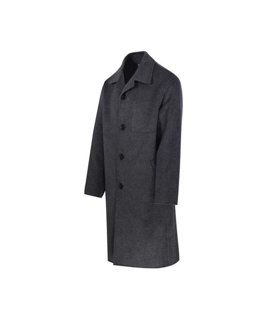 AMI Jassen ,Grijs ,Katoen Four Buttons Coat in het Blue voor heren