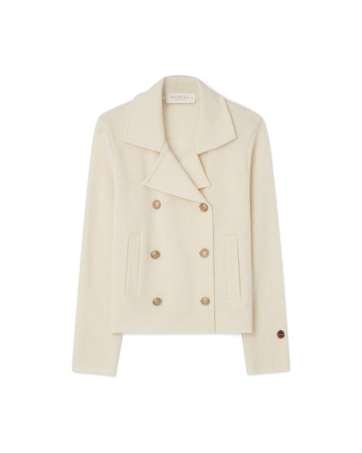 BUSNEL Jassen ,Wit ,Wol Indra Jacket in het Natural