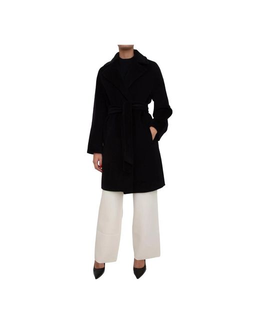 Max Mara Jassen ,Blauw ,Wol Cappotto in het Black