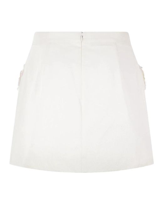 Plan C Pocket Mini Rok in het White