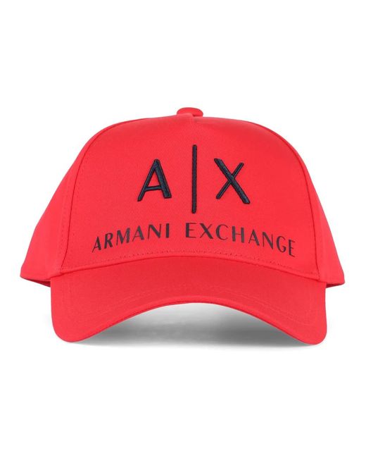 Armani Exchange Red Caps for men