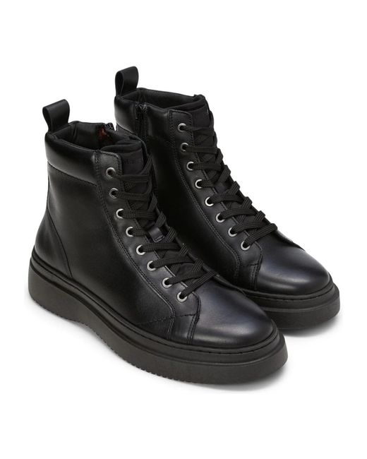 Marc O' Polo Black Lace-Up Boots for men