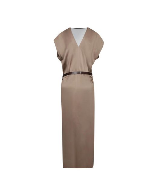 Brunello Cucinelli Maxi Dresses in het Brown