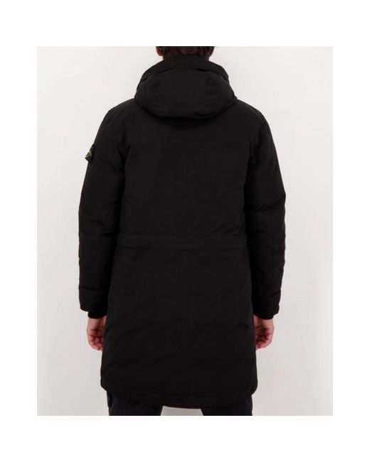 Stone Island Black Parkas for men