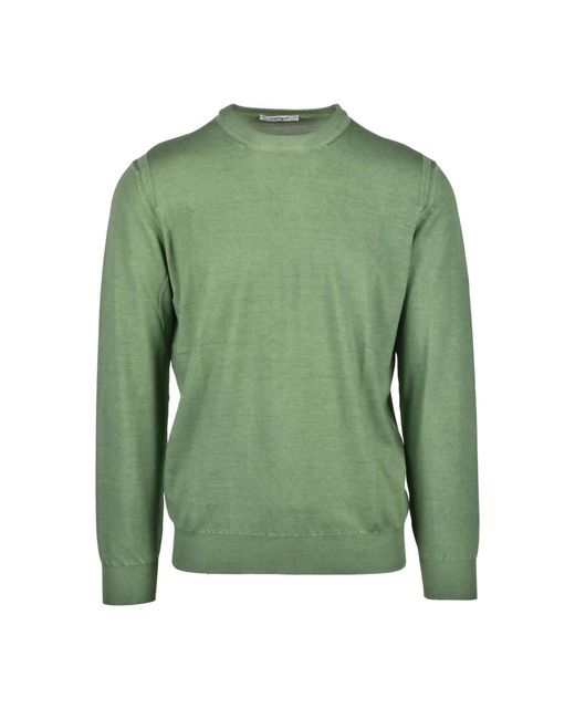 Kangra Green Round-Neck Knitwear for men