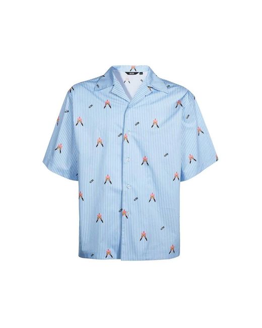 Gcds Blue Short Sleeve Shirts for men