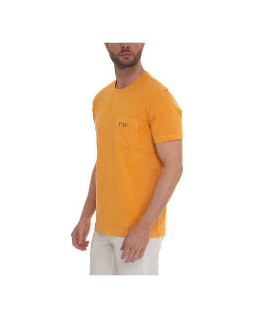 Fay Orange T-Shirts for men