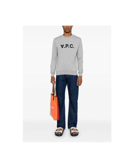 A.P.C. Hoodies & Sweatvesten ,Grijs ,Katoen Standard Grand Vpc Sweatshirt in het Gray voor heren