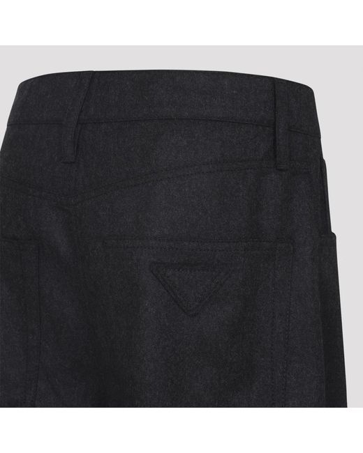 Prada Broeken ,Grijs ,Wol Elegante Grijze Wollen Broek Aw 25 in het Blue