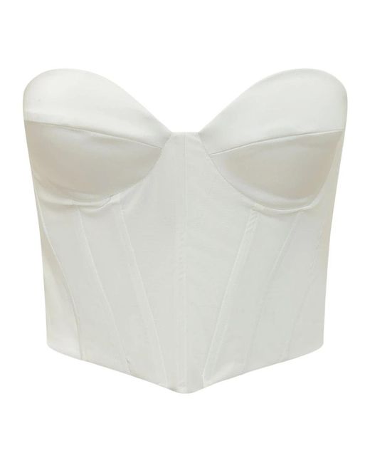 ACTUALEE White Sleeveless Tops
