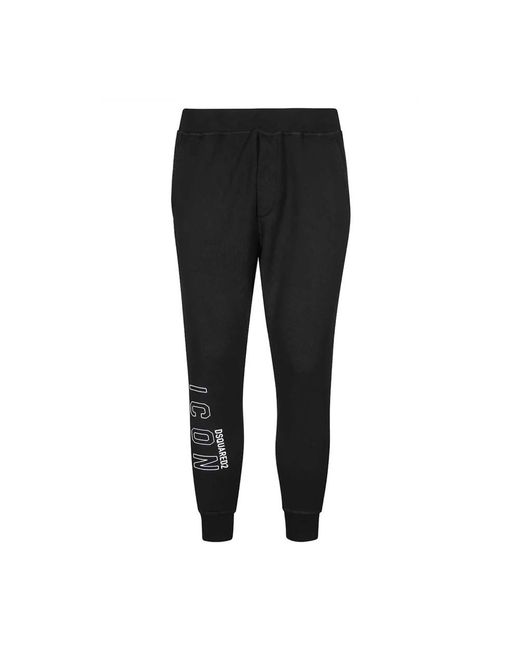 DSquared² Broeken ,Zwart ,Katoen Zwarte Trainingsbroek in het Black voor heren