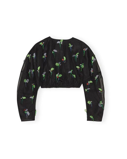 Ganni Black Blouses