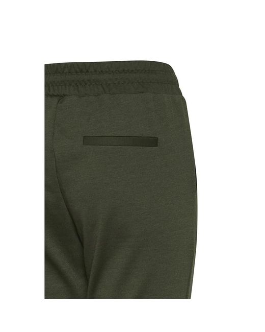 Ichi Green Slim-Fit Trousers