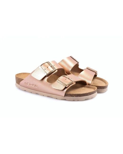 Rohde Pink Rosa pantolette mit zwei riemen
