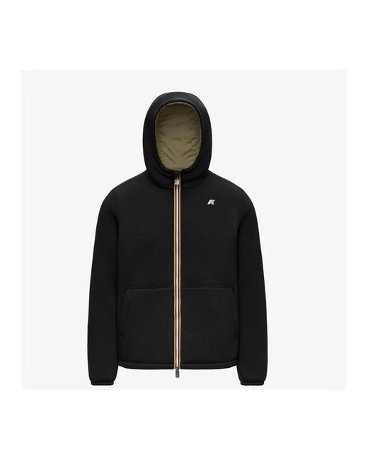 K-Way Black Zip-Throughs for men