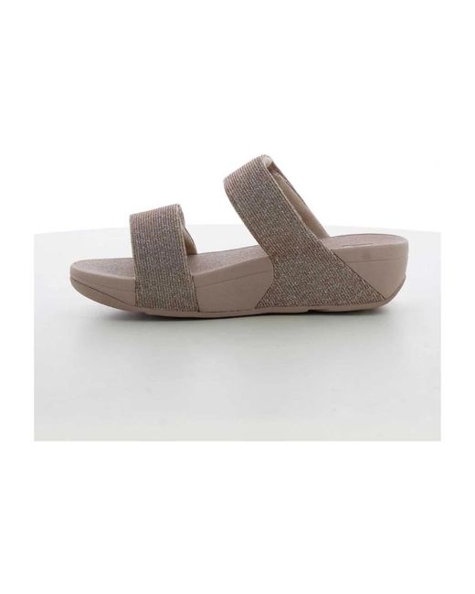 Fitflop Brown Shimmer slide sandalen