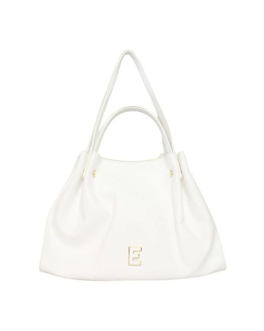 Ermanno Scervino White Eco-Leder Tote Bag