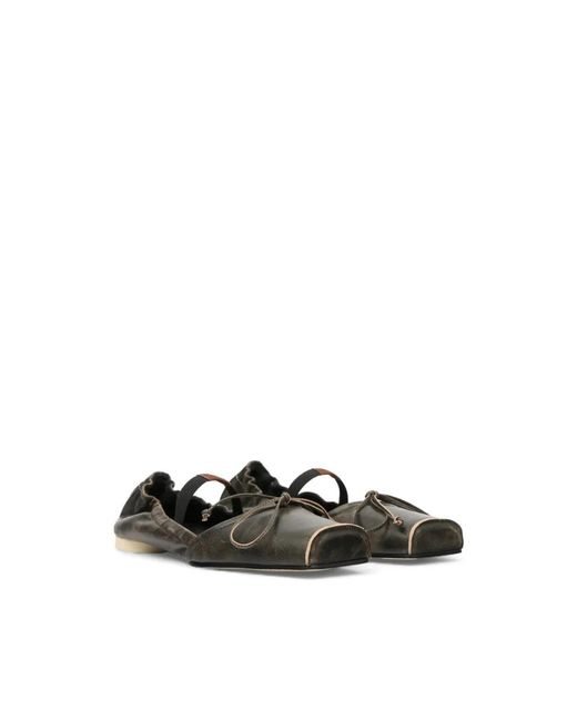 MM6 by Maison Margiela Black Flat Sandals
