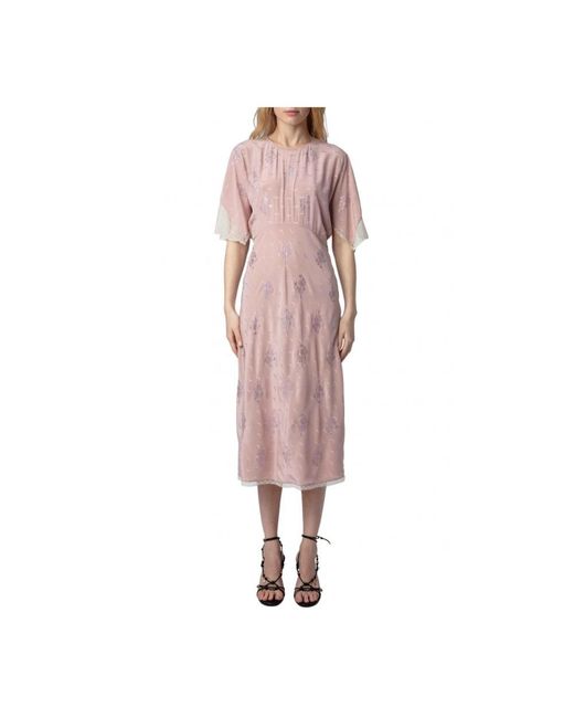 Zadig & Voltaire Pink Midi Dresses