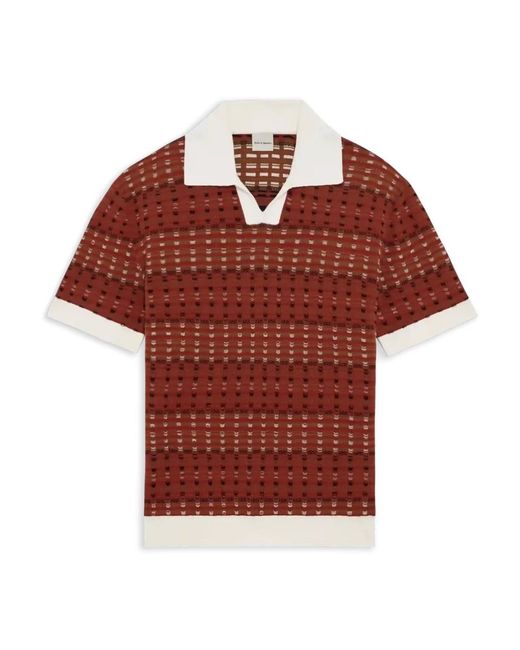 Drole de Monsieur Red V-Neck Knitwear for men