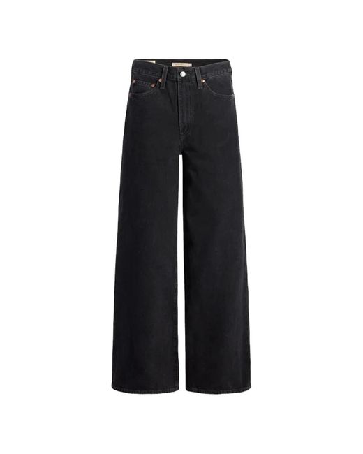 Levi's Ribcage Wide Leg in het Black