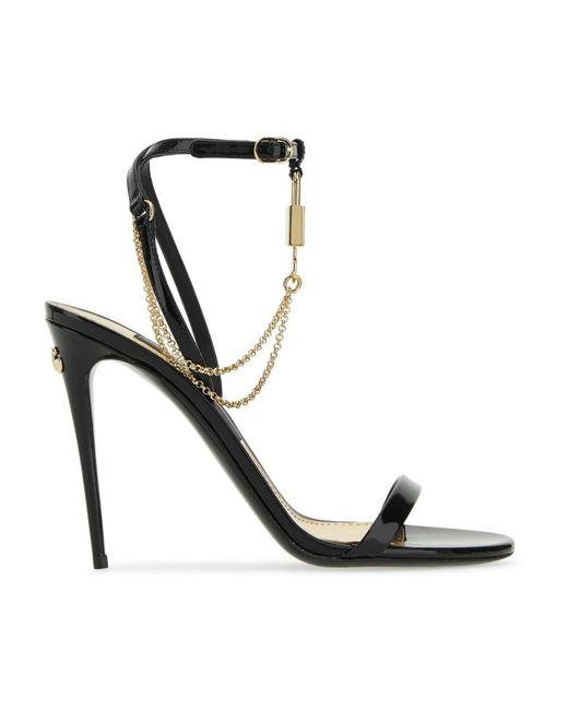 Dolce & Gabbana Black High Heel Sandals