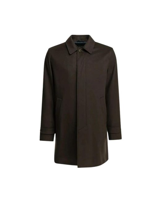 Herno Cashmere Single-Breasted Coat in het Black voor heren