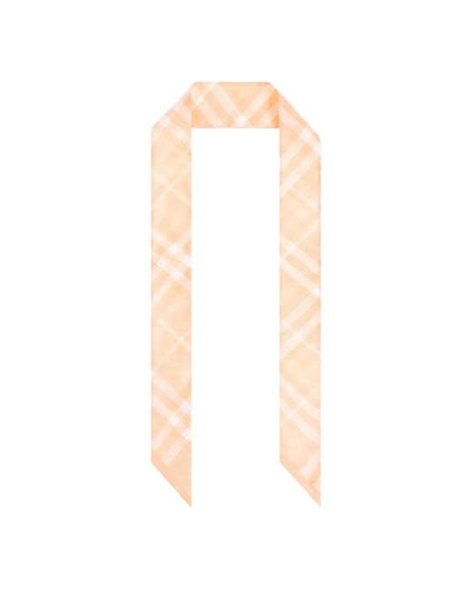 Burberry White Silk Scarves