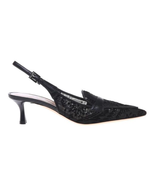 Baldinini Blue Petal mesh slingback in