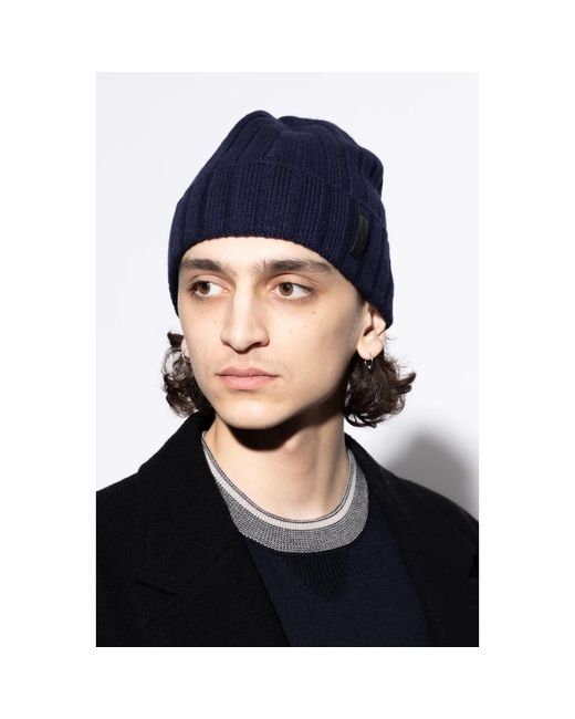 Beanies di Emporio Armani in Blue da Uomo