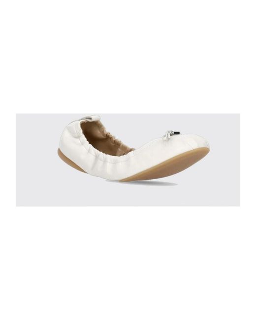 Hogan White Ballerina Shoes