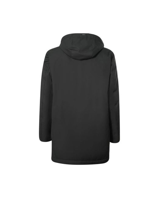 Herno Black Parkas for men