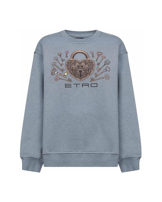 Etro Blue Sweatshirts