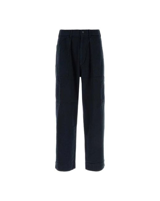 Nanamica Blue Wide Trousers for men