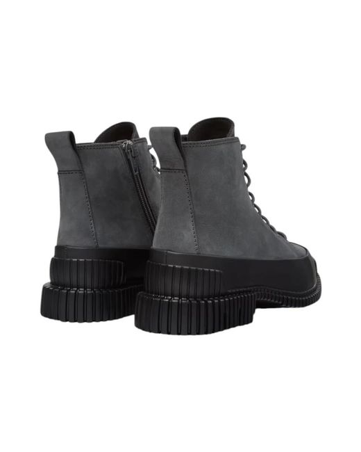 Camper Black Lace-Up Boots