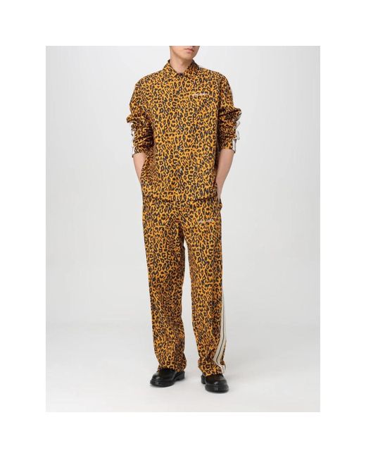 Palm Angels Metallic Straight Trousers for men