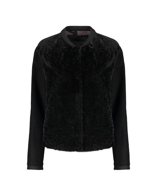 Moorer Black Faux Fur & Shearling Jackets