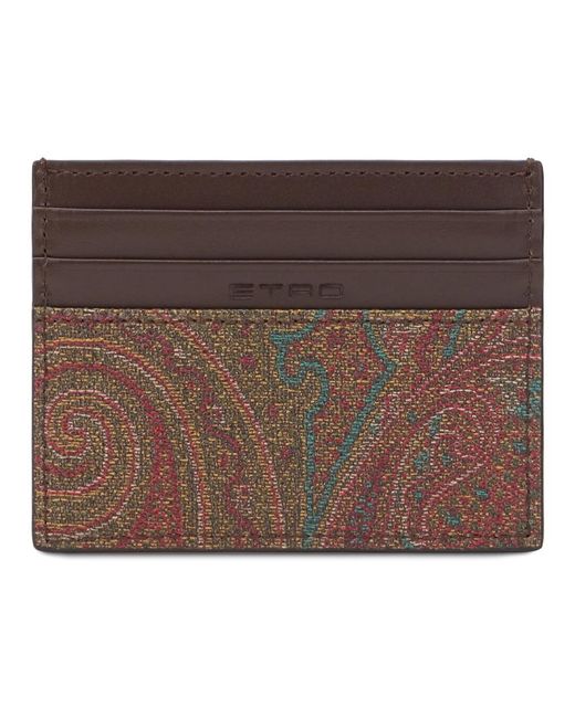 Etro Paisley Kaarthouder in het Brown