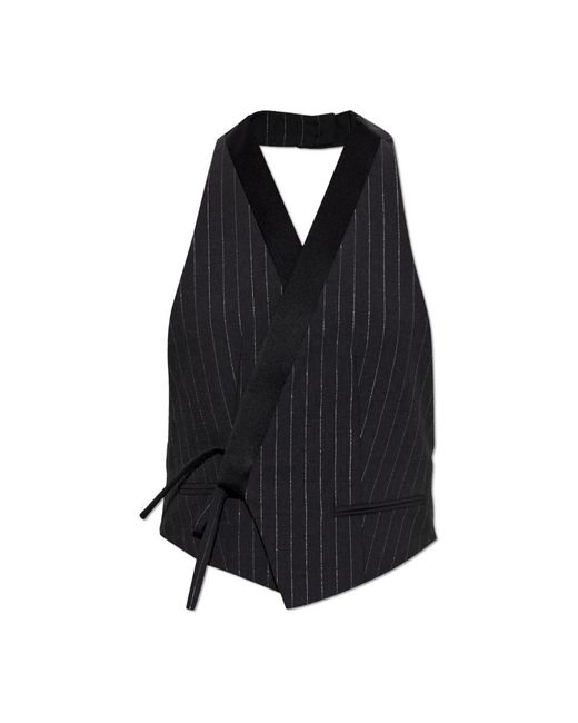 KENZO Jassen ,Zwart ,Wol Vest Met Lurex Draad in het Black