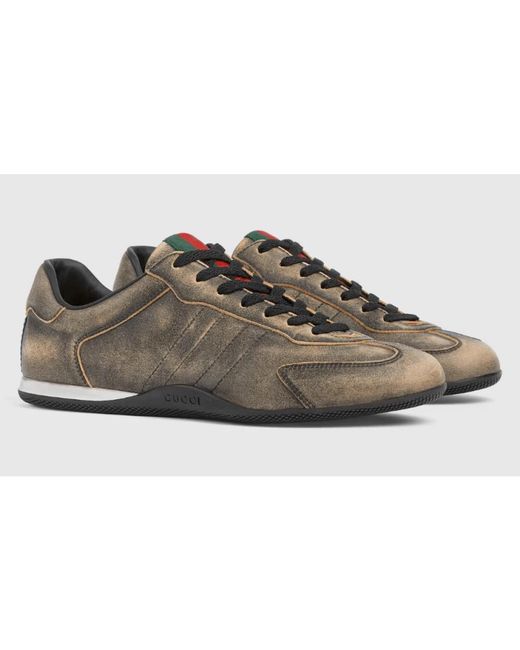 Gucci Web-Detail Logo Sneaker in het Multicolor voor heren